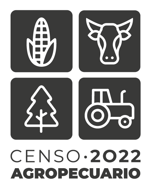 Logotipo Censo Agropecuario 2022 en png, vertical color gris