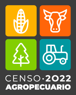 Logotipo Censo Agropecuario 2022 en jpg, vertical color texto blanco