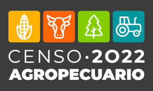 Logotipo Censo Agropecuario 2022 en jpg, horizontal color texto blanco
