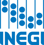 Logotipo INEGI en png, vertical color azul cian