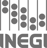 Logotipo INEGI en png, vertical color gris