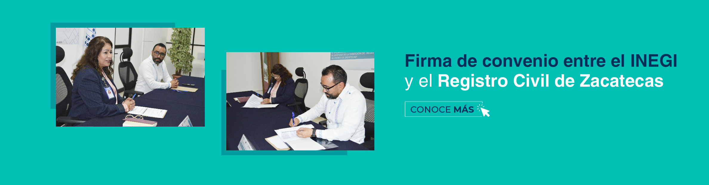 collage de autoridades del Instituto y de la Dirección del Registro Civil de Zacatecas.