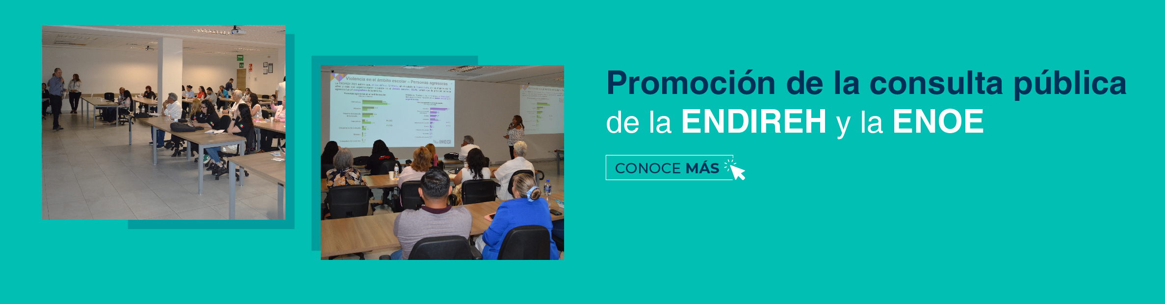 Collage de integrantes de sectores estratégicos y personal del INEGI.